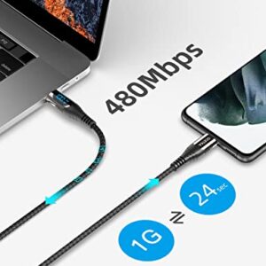 Ocetea USB C to USB C Cable(100W/5A), 6.6ft Type C to Type C Cable with LED Display, USB C Charger Cable PD Fast Charging Cord Compatible with MacBook Pro, iPad Pro, Galaxy S23/22/Z Fold/Z Flip, Pixel