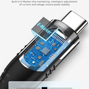 Ocetea USB C to USB C Cable(100W/5A), 6.6ft Type C to Type C Cable with LED Display, USB C Charger Cable PD Fast Charging Cord Compatible with MacBook Pro, iPad Pro, Galaxy S23/22/Z Fold/Z Flip, Pixel