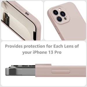 MCFANCE Silicone Magnetic Case for iPhone 13 Pro Magsafe Case Silicone Phone Case with Microfiber Lining for iPhone 13 Pro 6.1 inch 2021, PinkSand