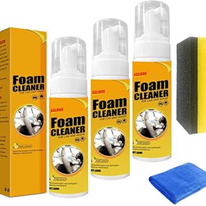 DENGWANG Amplesunshine Foam Cleaner, Amplesunshine Powerful Stain Removal Kit, Foam Cleaner for Car and House Lemon Flavor, Strong Decontamination Cleaners Spray for Kitchen (30ml, 3pcs)