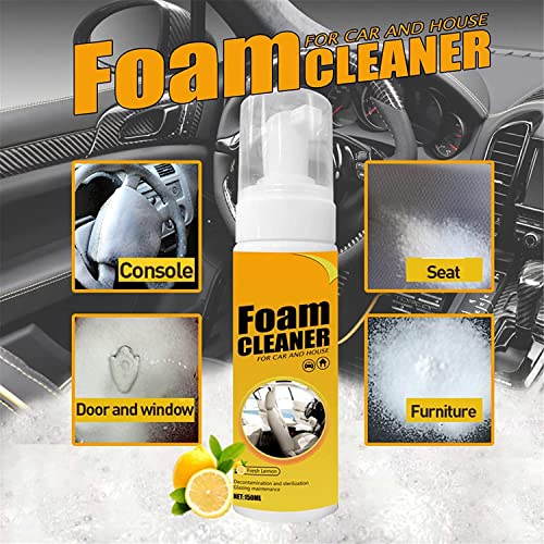 DENGWANG Amplesunshine Foam Cleaner, Amplesunshine Powerful Stain Removal Kit, Foam Cleaner for Car and House Lemon Flavor, Strong Decontamination Cleaners Spray for Kitchen (30ml, 3pcs)