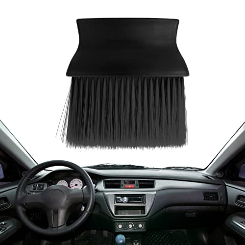 Cobee Car Detailing Brush, Car Cleaning Brushes Duster Soft Bristles Detailing Brush Dusting Tool Dust Removal Brush Dirt Dust Clean Brushes for Car Interior Exterior Leather Air Vents(Black)