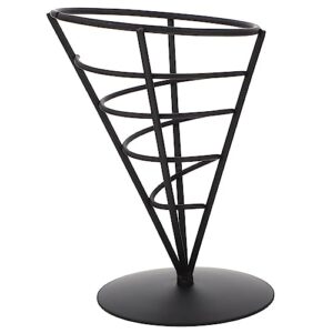 angoily french fry holder cone french fries stand cone basket stainless steel spiral cone display appetizer serving rack for restaurant