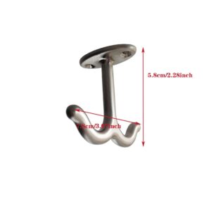 BAMI-LEE House Zinc Alloy Double Prong Ceiling Hook,6 pcs Under The Table Hook Coat Hook for Closet Top Bathroom Kitchen Cabinet Garage