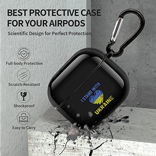 Haeyev Ukraine Flag AirPods 3 Case Cover Simple and Fashion Protective Cover for AirPods 3 with Keychain Style-19