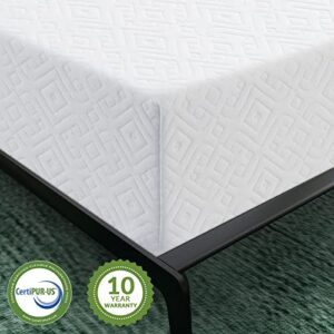 King Mattress, 10 Inch Memory Foam Mattress in a Box, Medium Feel Green Tea Gel Mattress for King Size Bed, CertiPUR-US Certified