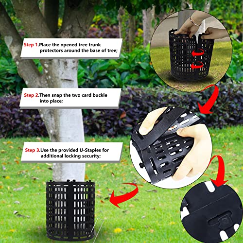 UGarden Plant and Tree Guard Protector, Tree Trunk Protector Around Trunk Bark, Saplings, and Vines, Expandable Tree Bark Protector 19 Inches Tall, Protect from Trimmers, Mowers, and Animals(18 Pack)