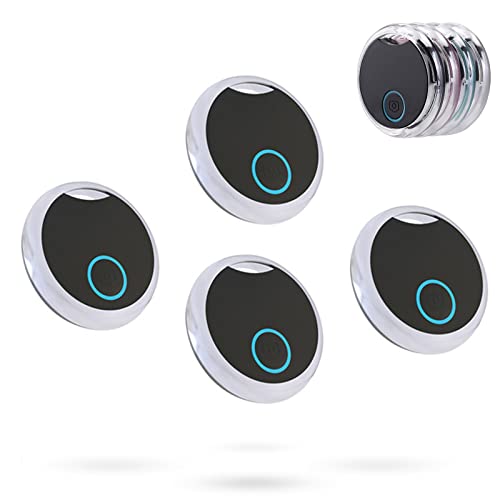 Key Finder Tracker, 4 Pack Item Finder Locator Bluetooth 5.0 Tracker Device Smart Tag for Keys Remote Wallet, APP Control Key Tracker Compatible with iOS and Android, Black