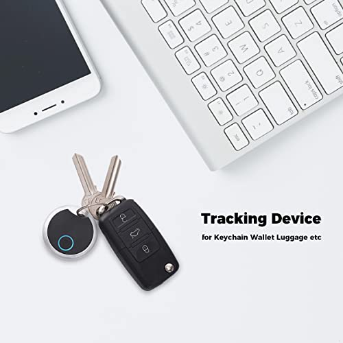 Key Finder Tracker, 4 Pack Item Finder Locator Bluetooth 5.0 Tracker Device Smart Tag for Keys Remote Wallet, APP Control Key Tracker Compatible with iOS and Android, Black