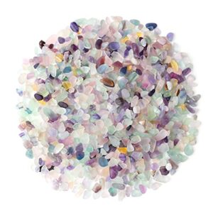 duqguho decorative rocks aquarium gravel natural fluorite crystals chip bulk rocks gravel for plants terrarium supplies little fish tank gravel pebbles vase filler 0.44 lbs