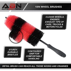 ABN Rim Brush - 18in Wheel Brushes for Cleaning Wheels, Engines, and Exhaust Tips of Cars, Trucks, and Motorcycles