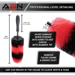 ABN Rim Brush - 18in Wheel Brushes for Cleaning Wheels, Engines, and Exhaust Tips of Cars, Trucks, and Motorcycles