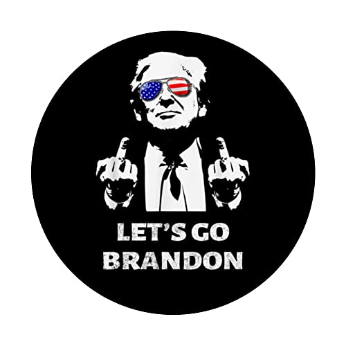 Trump Let's Go Biden Brandon Funny Joe Biden PopSockets Swappable PopGrip