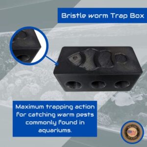 Bristle Worm Trap Saltwater Aquarium, Sinking Bristle Worm Trap Box, Bristle Worm Catcher Aquarium Saltwater Aquarium Black Unique