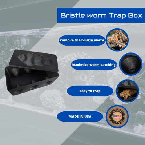 Bristle Worm Trap Saltwater Aquarium, Sinking Bristle Worm Trap Box, Bristle Worm Catcher Aquarium Saltwater Aquarium Black Unique