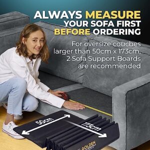 Golden Home Essentials 20in x 68in Extra Strong Couch Support for Sagging Cushions - Sofa Cushion Support Board - 0.4in Thick Saggy Couch Cushion Support for Sagging Seat - Sagging Couch Support Board