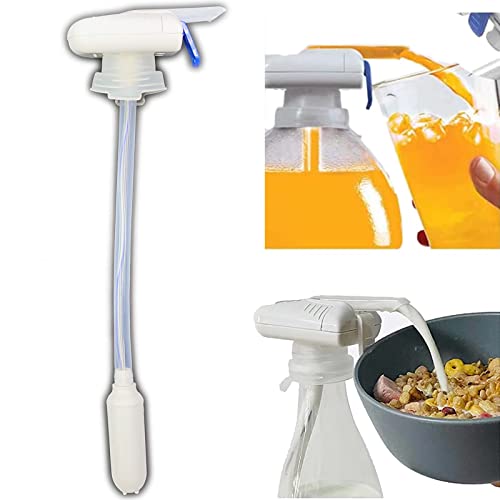 Electric Automatic Tap, Adjustable Size Milk Drink Dispenser for Fridge Gallon, Anti Overflowing Faucet Straw Set, Beer Beverage Dispenser, Easy Operation, Prevent Overflow for Outdoor kitchen Home