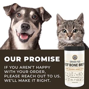 Left Coast Performance 8oz Beef Bone Broth Powder for Dogs and Cats – Premium Grass-Fed Beef Broth Topper for Picky Eaters –Supports Joints and Gut Health – Bone Broth for Cats