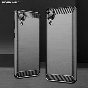 M MAIKEZI Samsung A03 Core case,Galaxy A03 Core case,with HD Screen Protector, Shock-Absorption Flexible TPU Bumper Soft Rubber Protective Case Cove for Samsung Galaxy A03 Core (Black Brushed TPU)