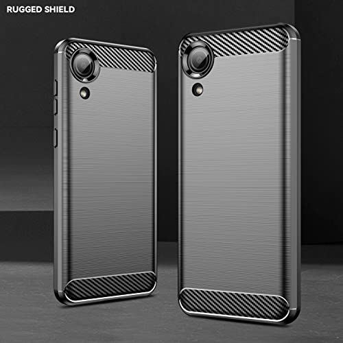 M MAIKEZI Samsung A03 Core case,Galaxy A03 Core case,with HD Screen Protector, Shock-Absorption Flexible TPU Bumper Soft Rubber Protective Case Cove for Samsung Galaxy A03 Core (Black Brushed TPU)