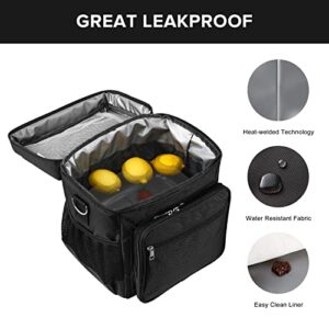 PLOUTO Extra Large Insulated Lunch Bag 24-Can (18L) Soft Leakproof Water Resistant Lunch Cooler for Men Women Adults Travel Picnic Office