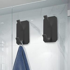 WUIVIUT Adhesive Wall Hooks Towel Hooks for Bathroom, Stick on Hooks for Hanging Towel Coat Key Hat Robe, Sticky Hooks Towel Hanger Heavy Duty…