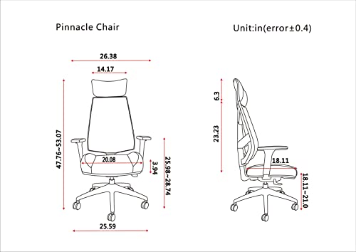 Pago Pinnacle Executive Office Chair Big and Tall. Ergonomic Office Chair High Back, Tall Adjustable Office Chair, Tall Office Desk Chair with Weight Balance Mechanism Adjustable Arms and Headrest