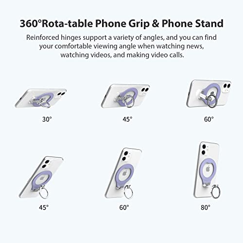 Nillkin Phone Grip, Metal Phone Ring Holder Stand, Adjustable Kickstand, Phone Gripper for Back of Phone OnePlus 10 Pro, for iPhone 13, 13 Pro, 13 Mini, XS,12, 11,8,Pixel 6/6A (Lavender Purple)