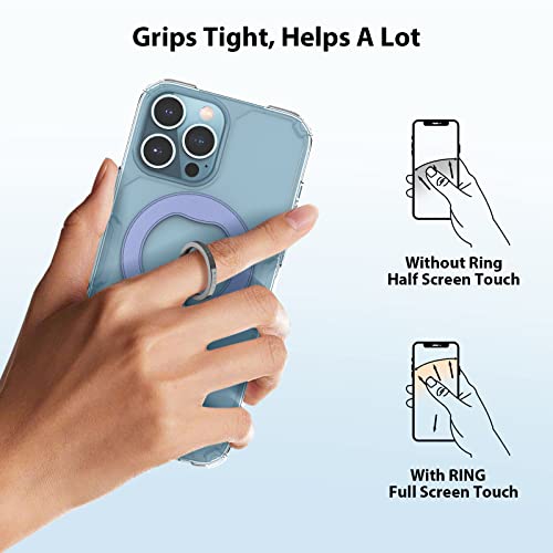 Nillkin Phone Grip, Metal Phone Ring Holder Stand, Adjustable Kickstand, Phone Gripper for Back of Phone OnePlus 10 Pro, for iPhone 13, 13 Pro, 13 Mini, XS,12, 11,8,Pixel 6/6A (Lavender Purple)