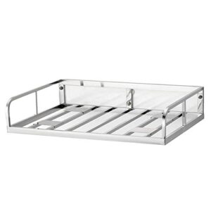 jf-xuan kitchen shelf stainless steel microwave oven rack shelf unit compatible with kitchen utensils towels mits and more home organiser (color : silver, size : 55x38.5x10.5cm)