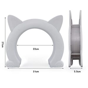 Wordcam Large Cat Door Interior Door, XL Indoor Cat Door, Pet Doors for Cats, Kitties and Small Dogs (White)