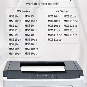 GIKAR 501H Toner Cartridge Compatible for Lexmark 50F1H00 for MS310 MX310 MS410 MX410 MS510dn MX510 MS312dn MS315dn MS610dn MS415dn MX511 MX611 500HA 50F0HA0 5,000 Pages