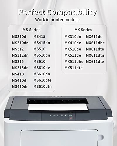 GIKAR 501H Toner Cartridge Compatible for Lexmark 50F1H00 for MS310 MX310 MS410 MX410 MS510dn MX510 MS312dn MS315dn MS610dn MS415dn MX511 MX611 500HA 50F0HA0 5,000 Pages