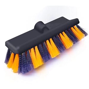 jinhill car wash brush head soft bristle scrub washing brush for car trcuk auto rv boat camper deck cleaning (yellow/black)