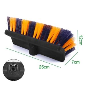 JINHILL Car Wash Brush Head Soft Bristle Scrub Washing Brush for Car Trcuk Auto RV Boat Camper Deck Cleaning (Yellow/Black)