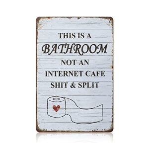 djgus metal signs vintage funny gift, farmhouse rustic wall art hanging plaques, home décor accents for kitchen coffee bar