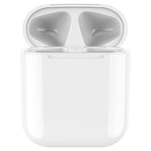 wireless charging case compatible with airpods 1&2, charger replacement for air pods 660mah battery and bluetooth pairing button, no earbuds, white, standard