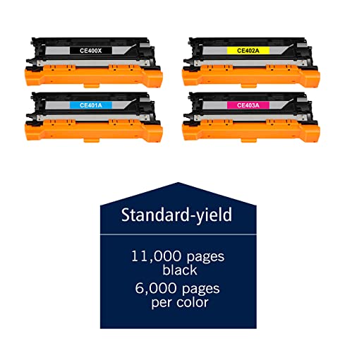 507A 507X Compatible Toner Cartridge Replacement for HP 507A 507X CE400X CE401A CE402A CE403A Enterprise M551 M551n M551dn M551xh M570dn M570dw M575f 575c Printer (Black Cyan Yellow Magenta, 4-Pack)