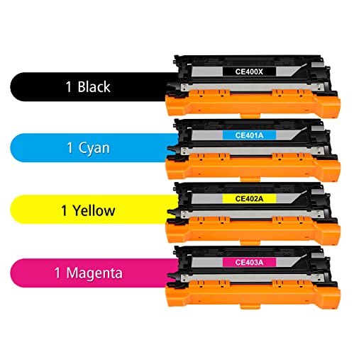 507A 507X Compatible Toner Cartridge Replacement for HP 507A 507X CE400X CE401A CE402A CE403A Enterprise M551 M551n M551dn M551xh M570dn M570dw M575f 575c Printer (Black Cyan Yellow Magenta, 4-Pack)