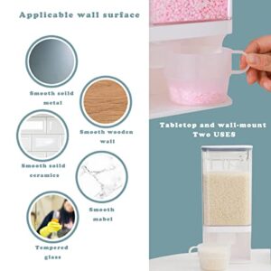 Sparktime Laundry Detergent Dispenser for Scent Booster Beads, Wall Mounted Dry Food Storage Container with Measuring Cups, Suitable for Rice, Beans, Solid Grain, Laundry Scent Beads（1500ml）