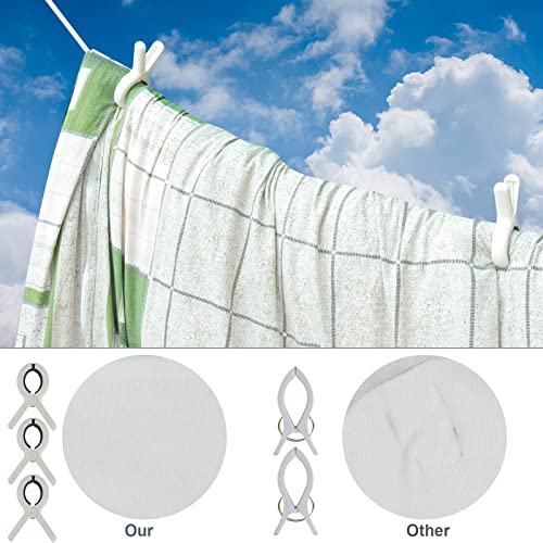 Beach Towel Clips for Chairs-Clothespins 6 pcs Heavy Duty Laundry Clamps Clothes Pegs Chair Clips Towel Holder Windproof Clothes Pins for Lounge Chair