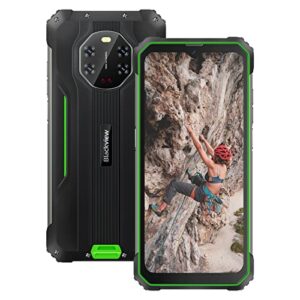 rugged smartphone, blackview bv8800, 8gb+128gb, 8380mah battery with 33w fast charge, 4g dual sim unlocked cell phones, 50mp+16mp+8mp+2mp+20mp ir rear camera, 6.58“fhd display, ip68 & ip69k waterproof
