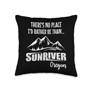 sunriver oregon throw pillow, 16x16, multicolor
