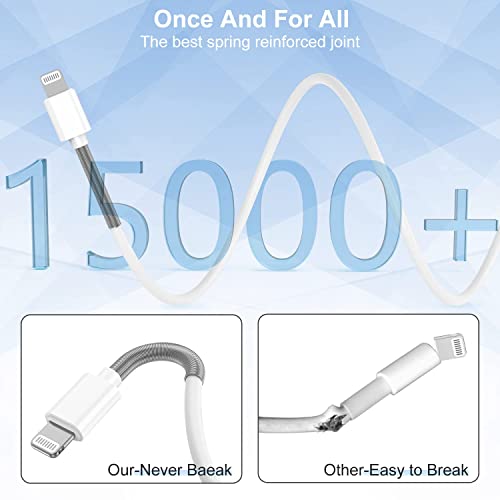 [2Pack] Extra Long iPhone Cable 10ft, Apple MFi Certified Lightning Charger Cable 10 Foot, iPhone USB Fast Charging Cord 10 Feet Compatible for Apple iPhone 13/12/11 Pro Max/XS/XR/X/8/7/6s/Plus/iPad