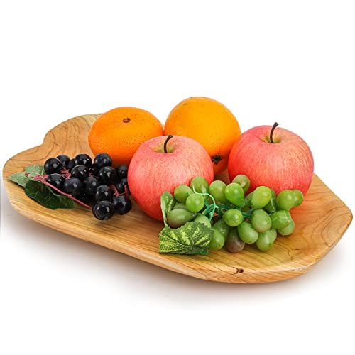 Cedilis Root Wood Serving Dish, 13inch Long Vintage Appetizer Display, Hand-Carved Fruit Snack Dish Plates, Natural Wooden Serving Platter Tray Bowl for Bread Candy