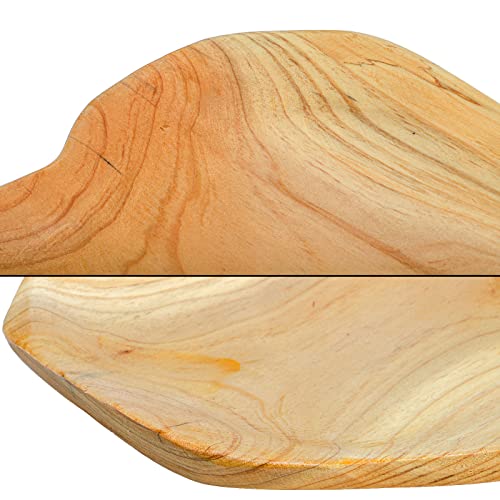 Cedilis Root Wood Serving Dish, 13inch Long Vintage Appetizer Display, Hand-Carved Fruit Snack Dish Plates, Natural Wooden Serving Platter Tray Bowl for Bread Candy