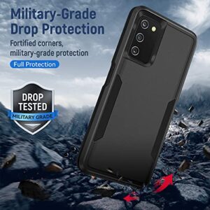 Warsia for Samsung Galaxy A03S Case, Galaxy A03S Case with Screen Protector [Military Grade Drop Tested] Heavy-Duty Tough Rugged Shockproof Protective Case for Samsung A03S, Black