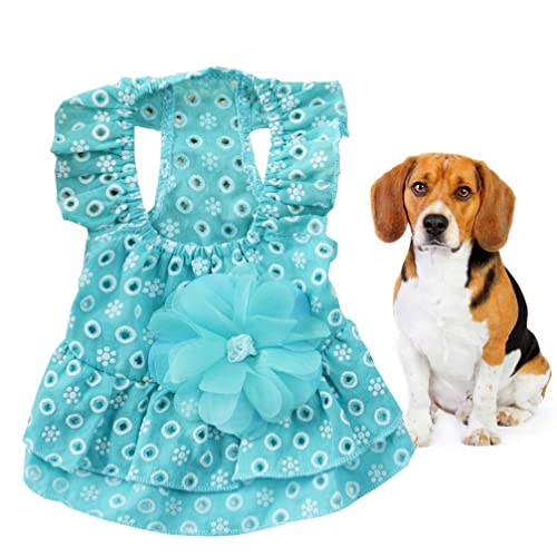 Skirt Dresses Puppy Clothes Puppy Clothes Dog Dress for Summer, Cute Dog Lace Flower Dress Puppy Costumes Pet Summer Apparel for Dogs Cats Short Summer Dress Tutu