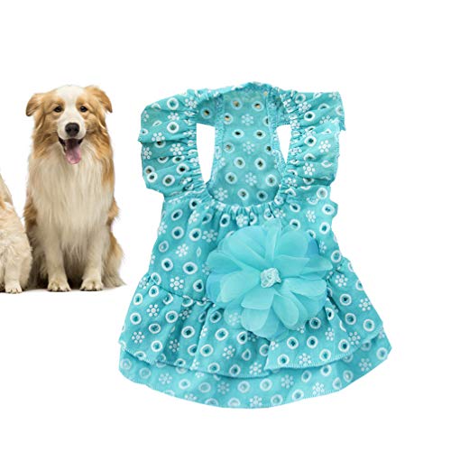 Skirt Dresses Puppy Clothes Puppy Clothes Dog Dress for Summer, Cute Dog Lace Flower Dress Puppy Costumes Pet Summer Apparel for Dogs Cats Short Summer Dress Tutu