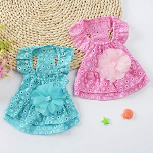 Skirt Dresses Puppy Clothes Puppy Clothes Dog Dress for Summer, Cute Dog Lace Flower Dress Puppy Costumes Pet Summer Apparel for Dogs Cats Short Summer Dress Tutu